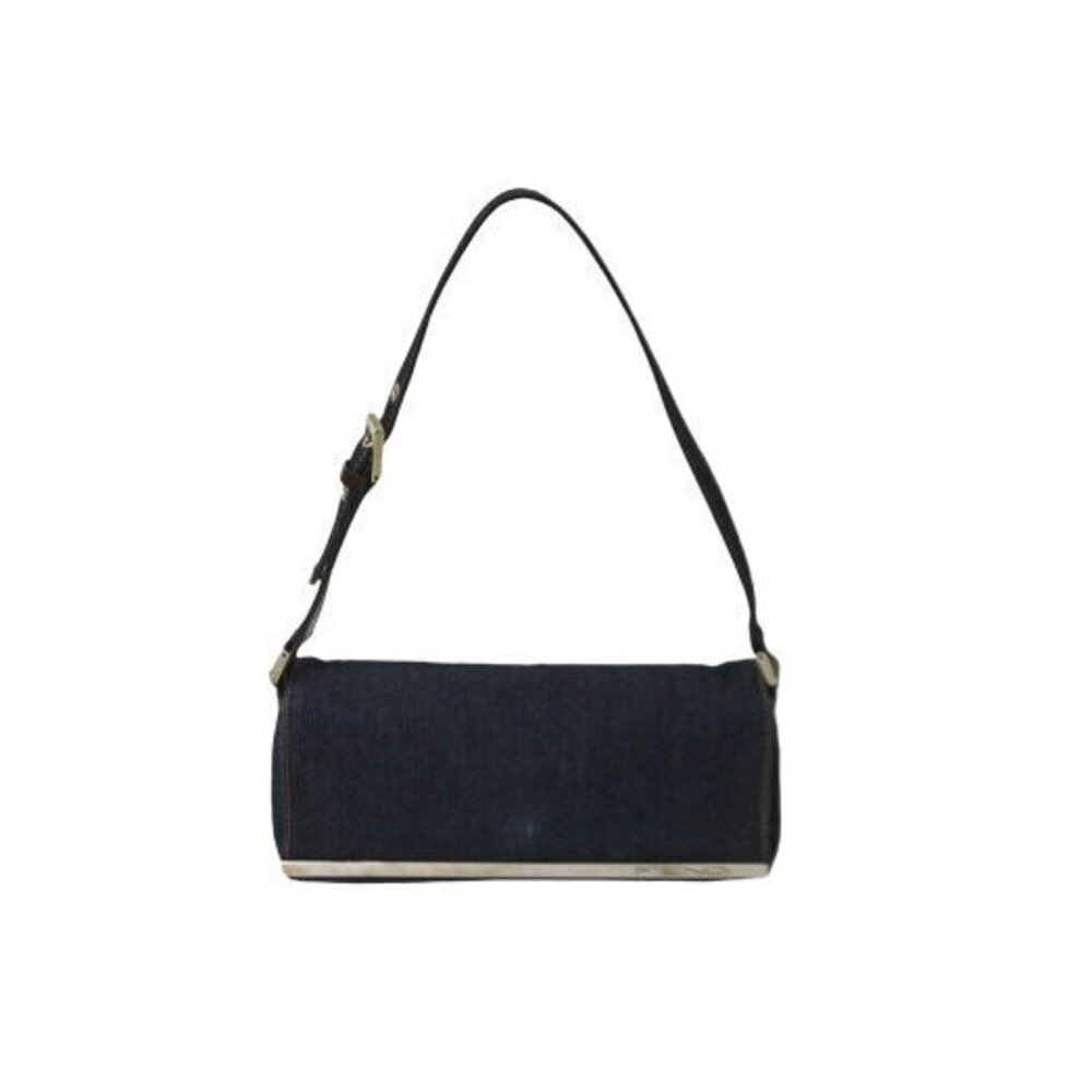 FENDI Denim Shoulder Bag Blue